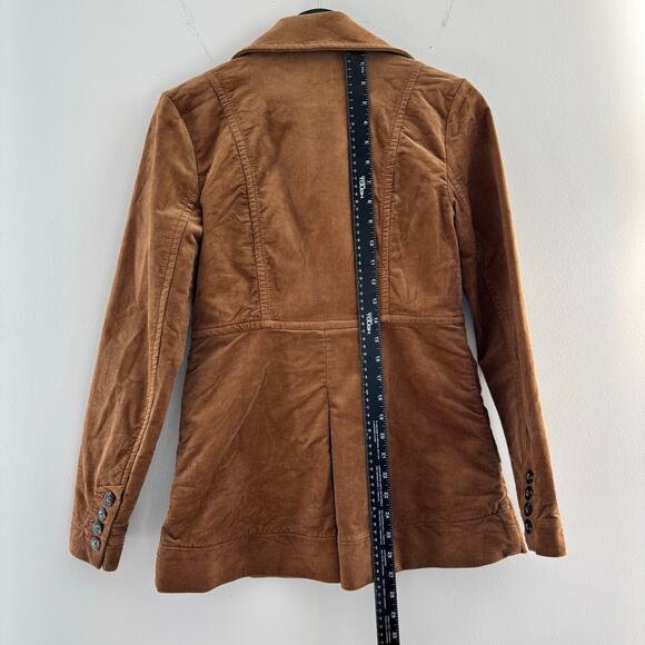 Retro Cabi Courderoy Jacket Women's Brown Coat Size XS Cotton Blend - Picture 3 of 6